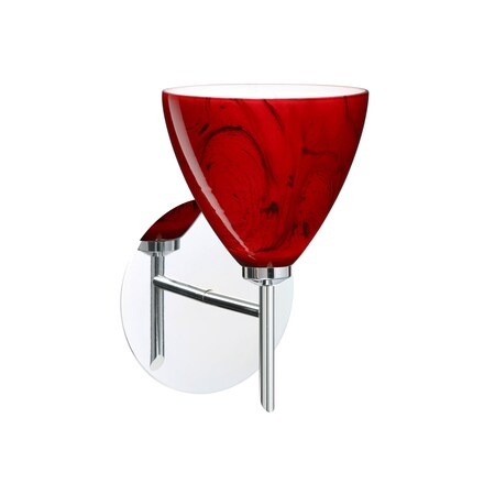 Besa Lighting Mia Mini Sconce, Magma, Chrome Finish, 1x5W LED 1SW-1779MA-LED-CR